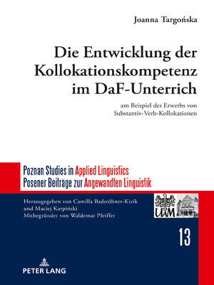 cover image of Die Entwicklung der Kollokationskompetenz im DaF-Unterricht